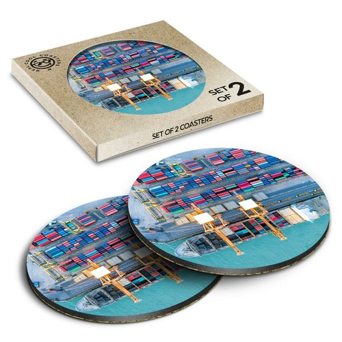 Boxed round coasters - boxed,