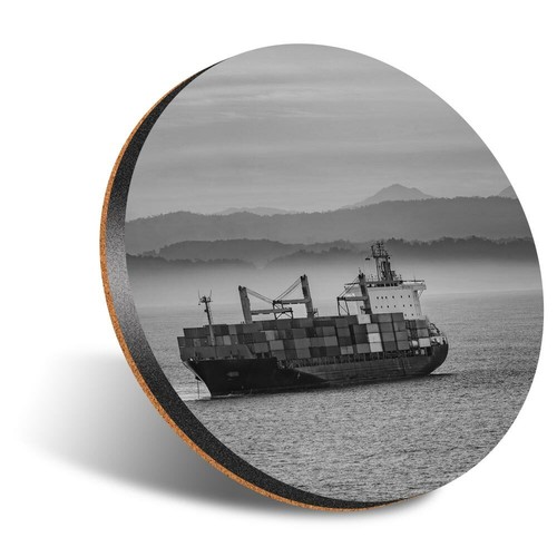 Round 12cm coaster bw - -,