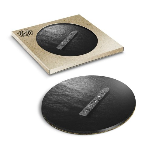 Boxed round coasters - coasters, bw