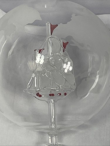 Glass globe whiskey container - glass,