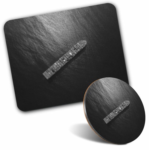 Mouse mat coaster set bw - mat,