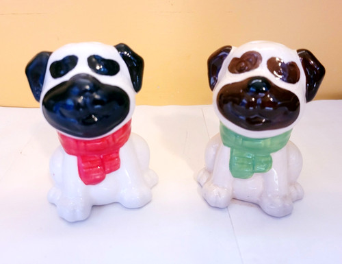 Dogs with scarfs salt pepper - scarfs,