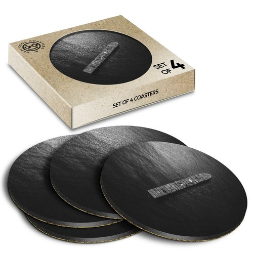 Boxed round coasters bw - coasters,