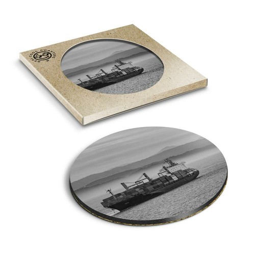 Boxed round coasters - boxed,