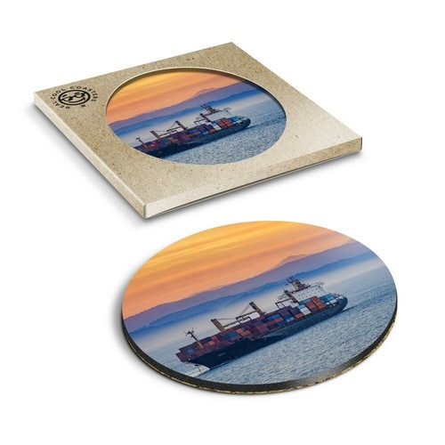Boxed round coasters - boxed,